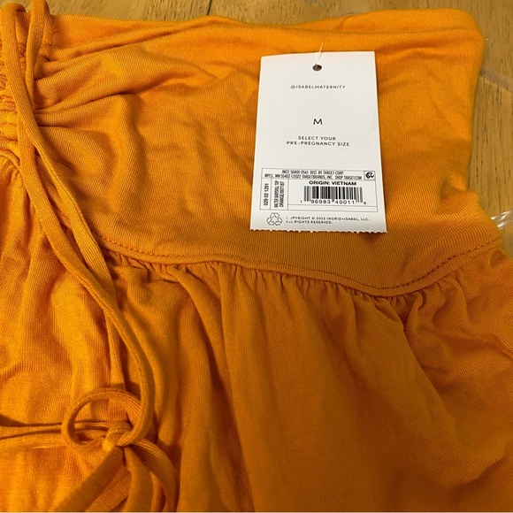 Babydoll Maternity Tank Top - Maternity By Ingrid & Isabel Orange Medium - Picture 6 of 12